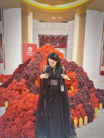 Handwoven Charcoal Black Silk Saree