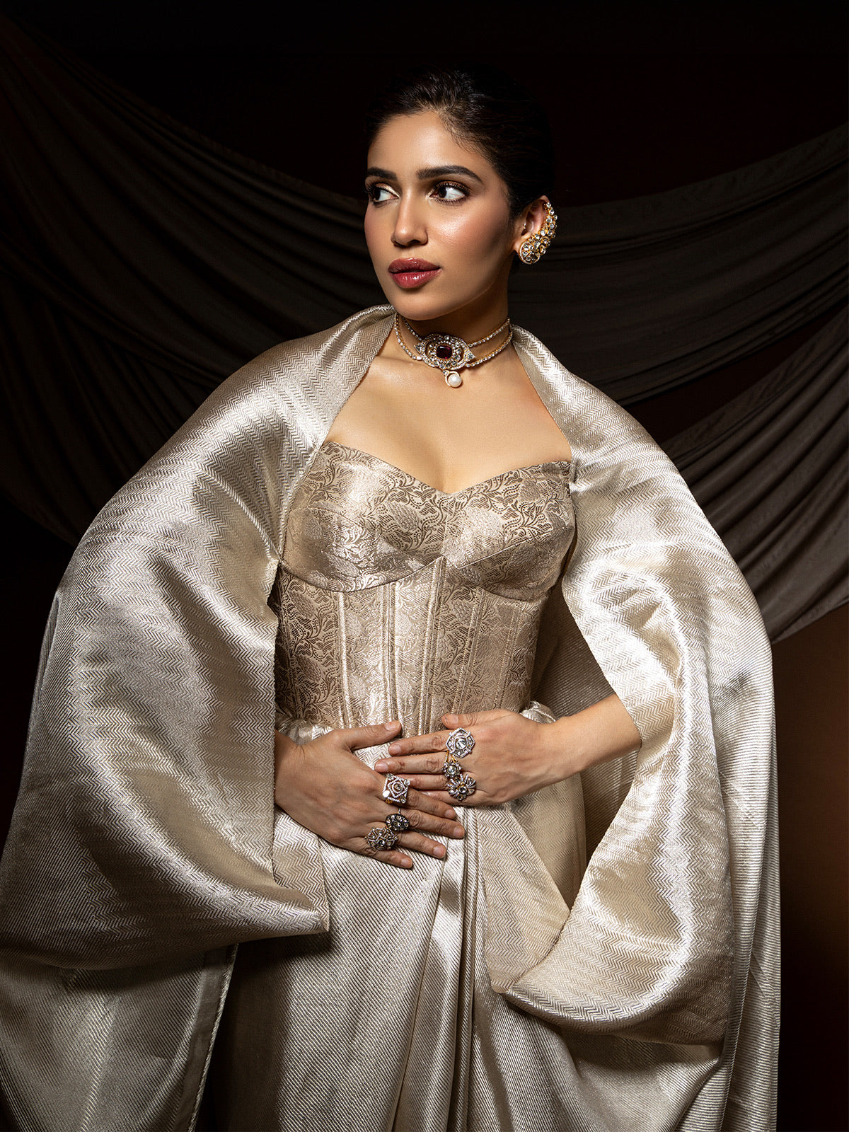 Handwoven Silver Kanjivaram Saree