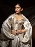 Handwoven Silver Kanjivaram Saree