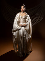 Handwoven Silver Kanjivaram Saree