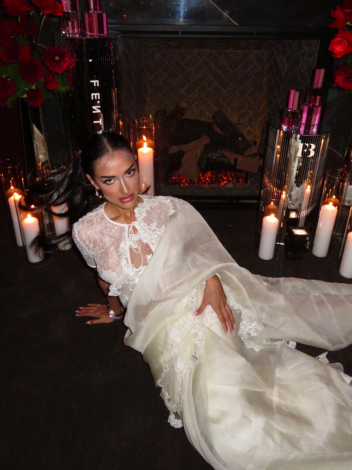 The Luna Saree In Off-white