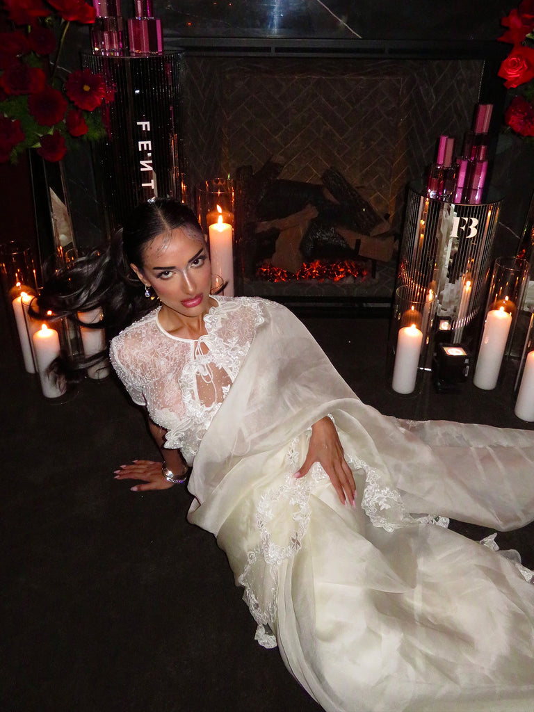 The Luna Saree In Off-white