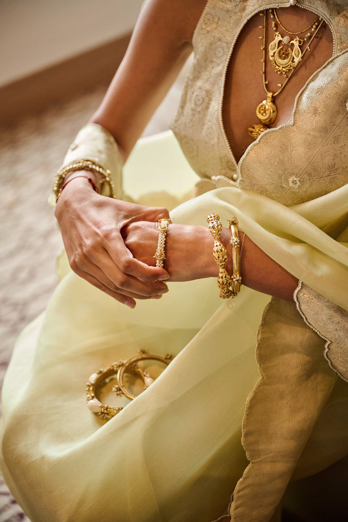 The Jane Saree In Pistachio
