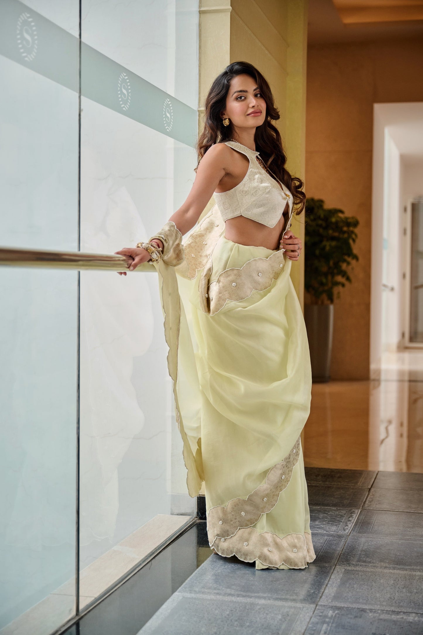 The Jane Saree In Pistachio