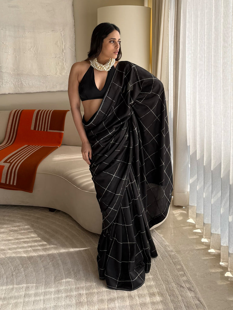 Black Crossword Saree