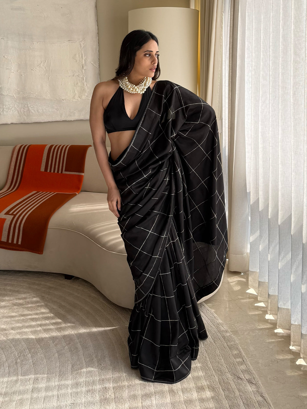 Black Crossword Saree