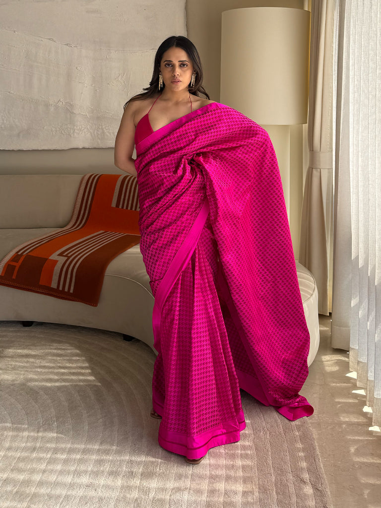 Pink Cosmo Saree