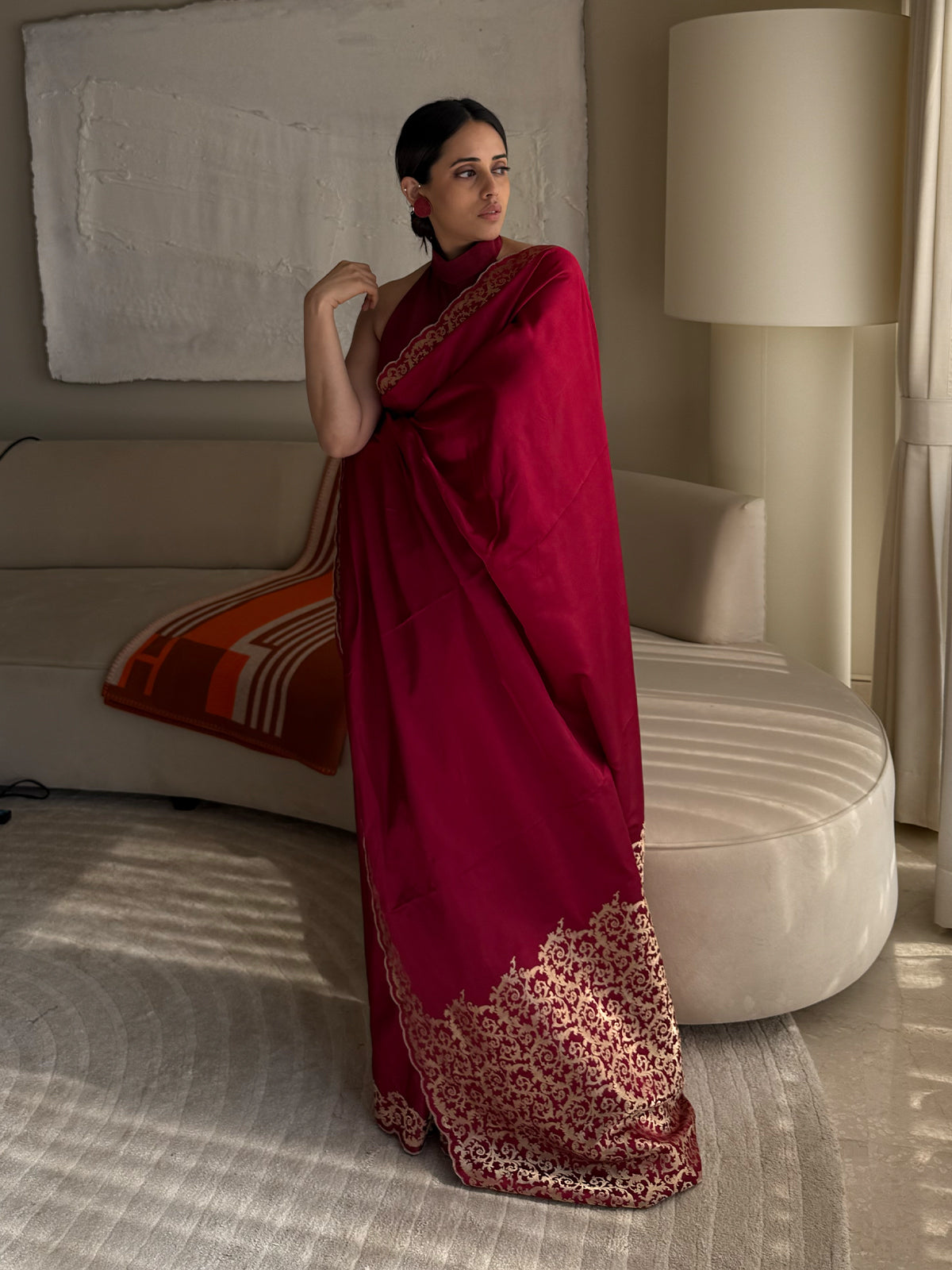 The Only Yours Saree in Red
