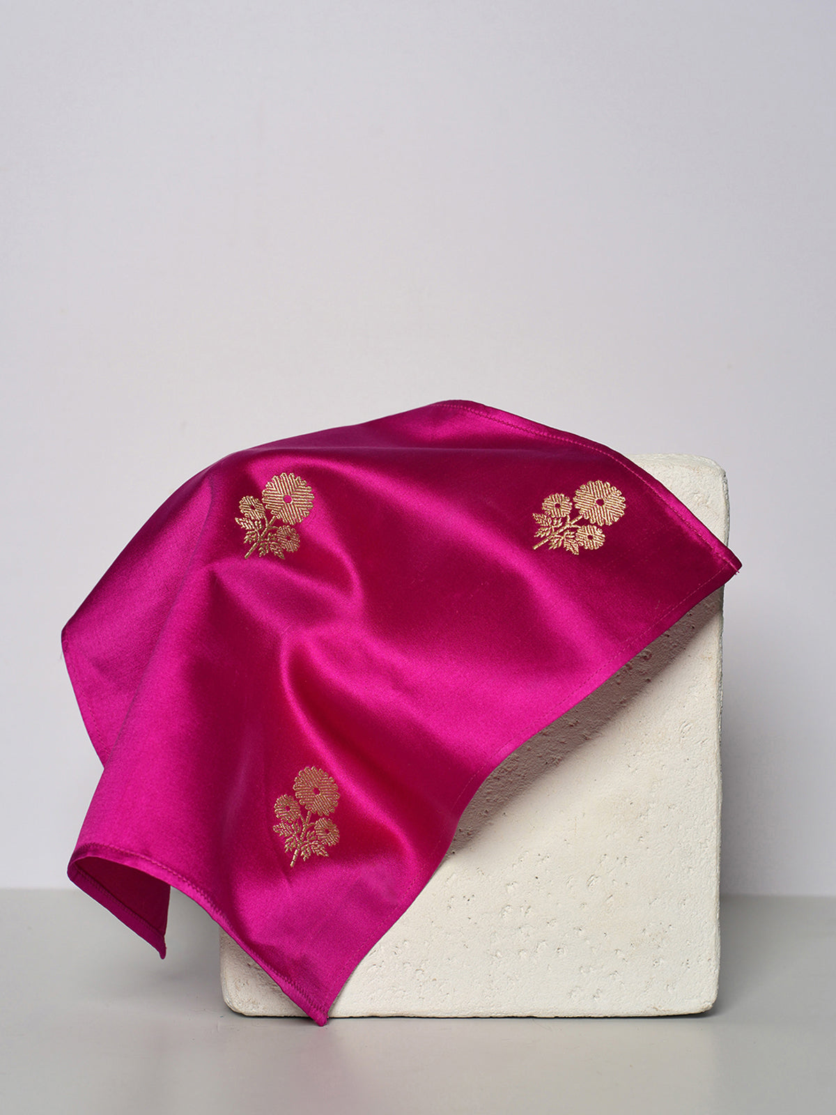 Handwoven Magenta Silk Pocket Square