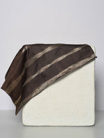 Handwoven Brown Silk Pocket Square