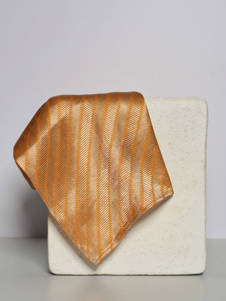 Handwoven Yellow Silk Pocket Square