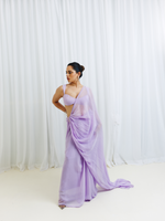 Lilac Movable Brooch Saree
