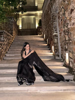 The Luna Saree in Midnight Black
