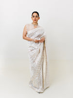 Handwoven Ivory Silk Saree