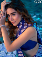 Handwoven Dark Blue Silk Saree