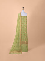 Handwoven Green Chanderi Suit Piece
