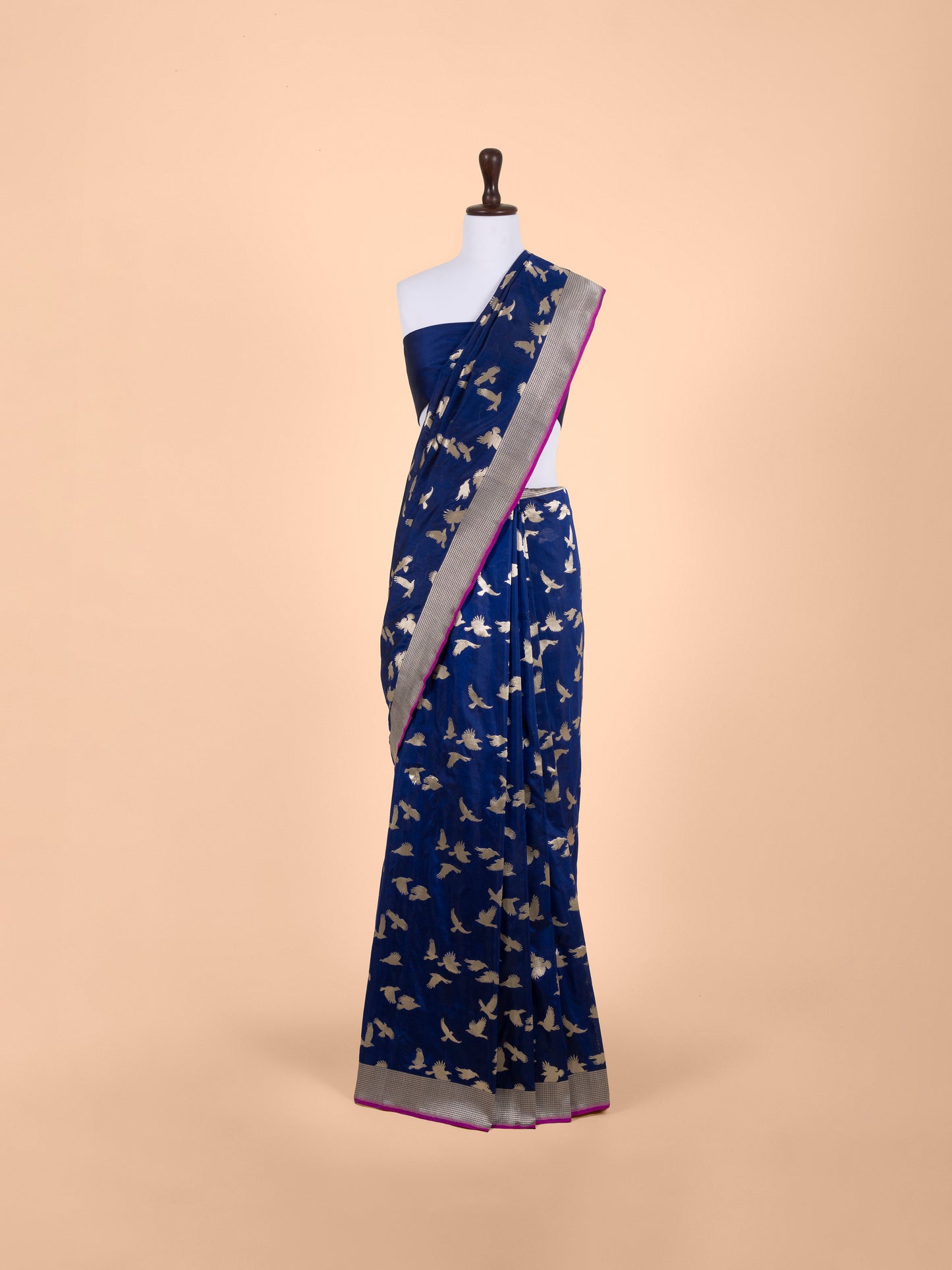 Handwoven Blue Silk Saree