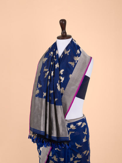 Handwoven Blue Silk Saree