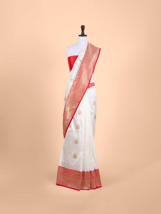 Handwoven Off White Silk Saree