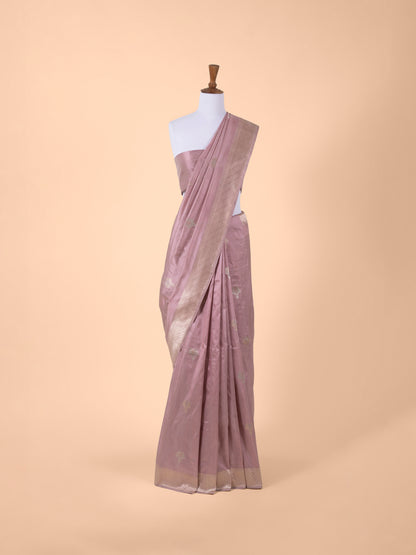 Handwoven Mauve Silk Saree