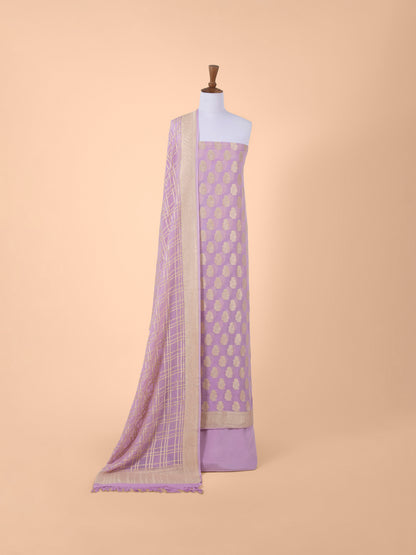 Handwoven Mauve Georgette  Suit Piece