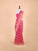 Handwoven Pink Silk Saree