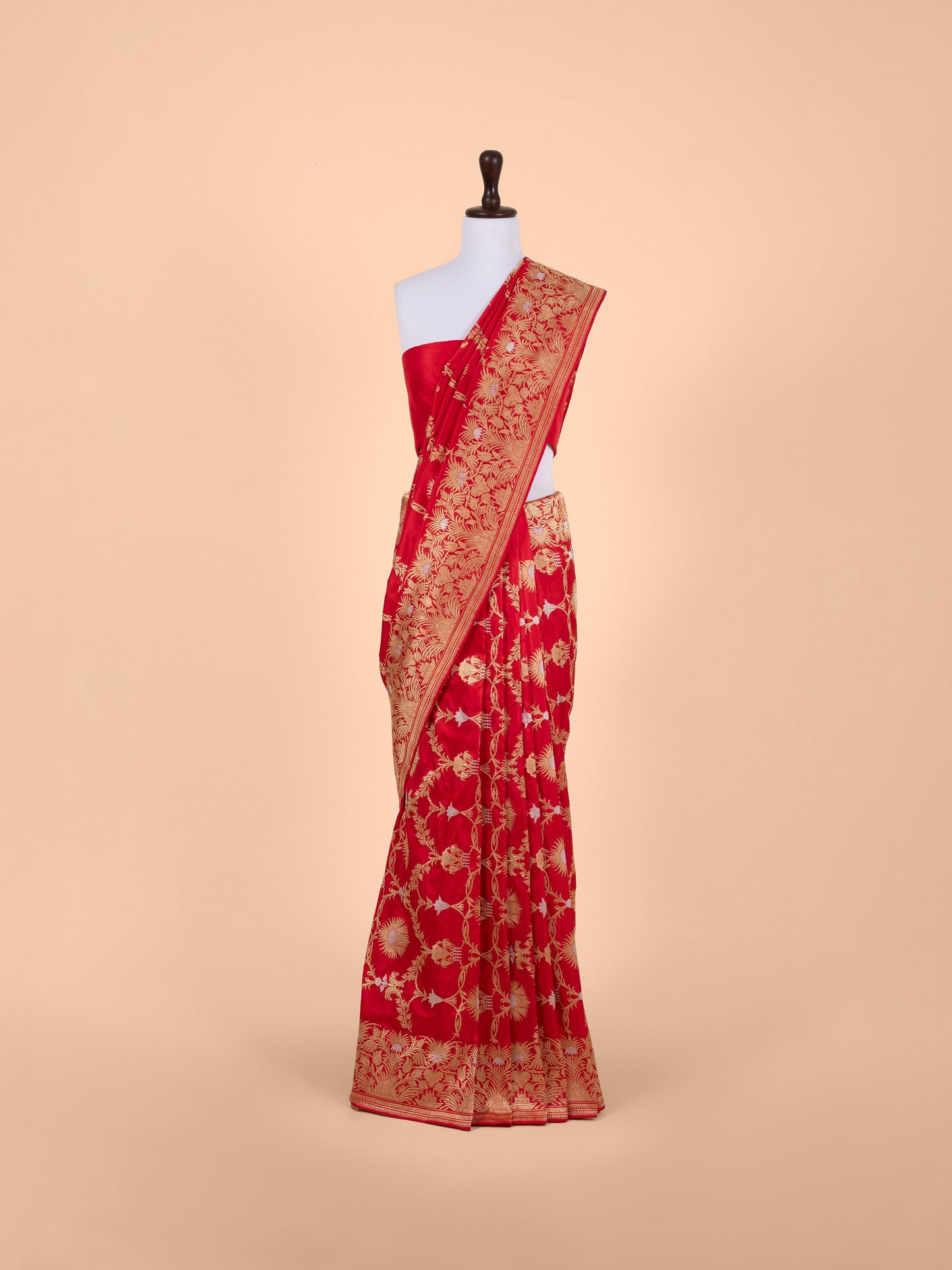 Handwoven Red Silk Saree