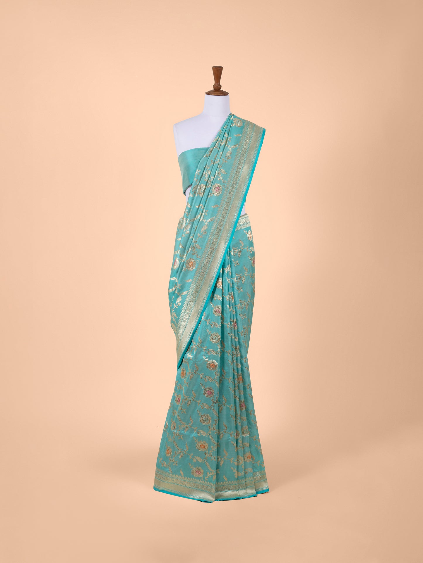 Handwoven Blue Silk Saree