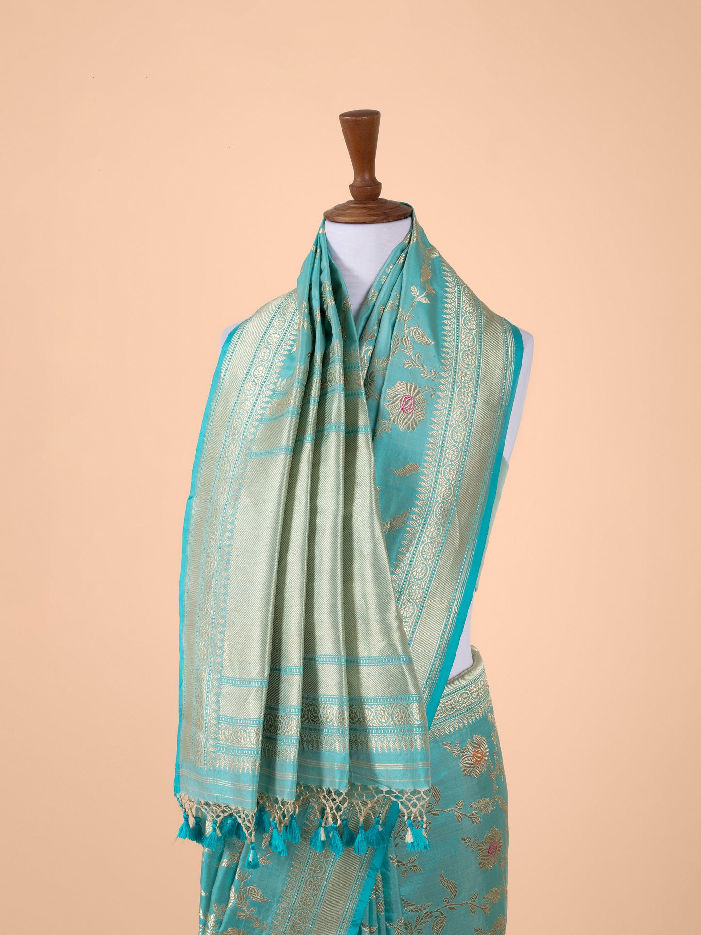 Handwoven Blue Silk Saree