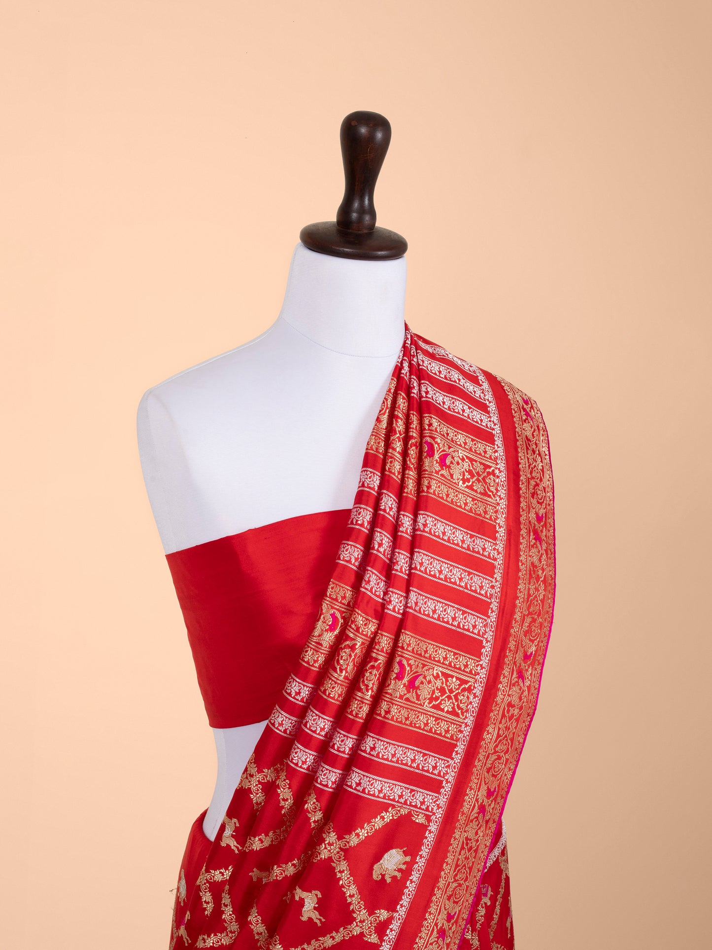 Handwoven Red Silk Saree