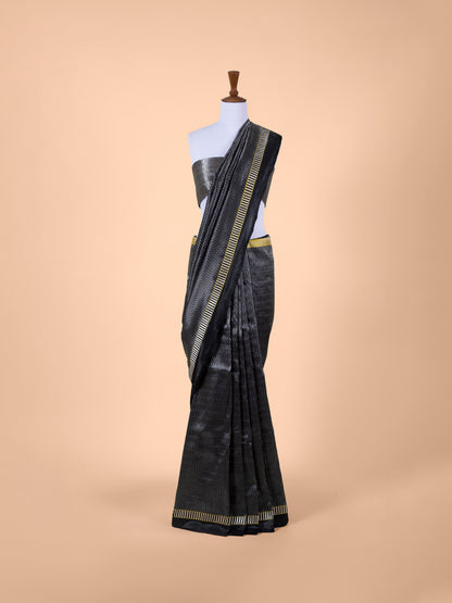 Handwoven Grey Silk Saree