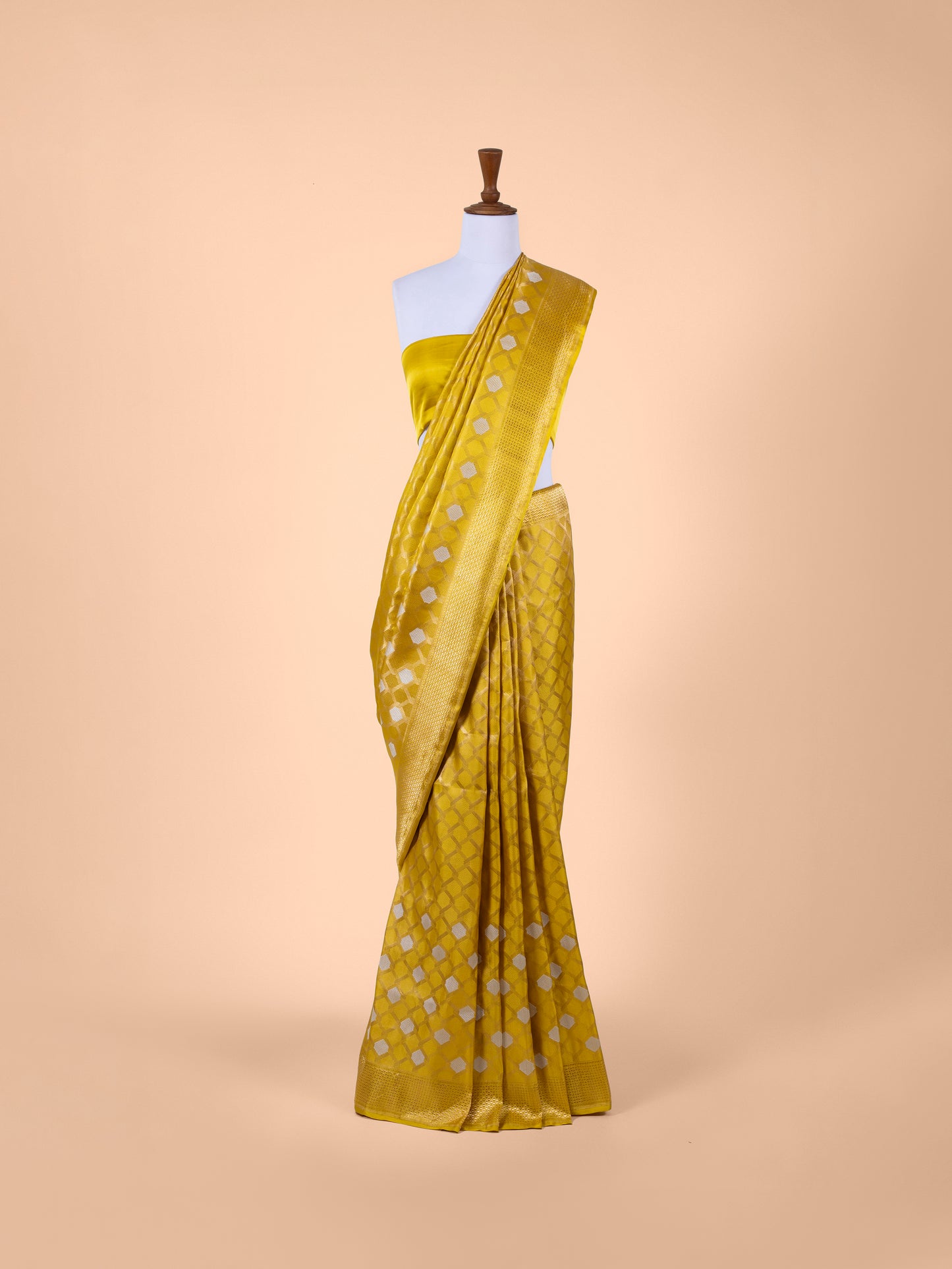 Handwoven Mustard Silk Saree