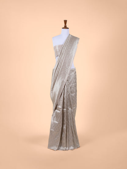 Handwoven Beige Silk Saree