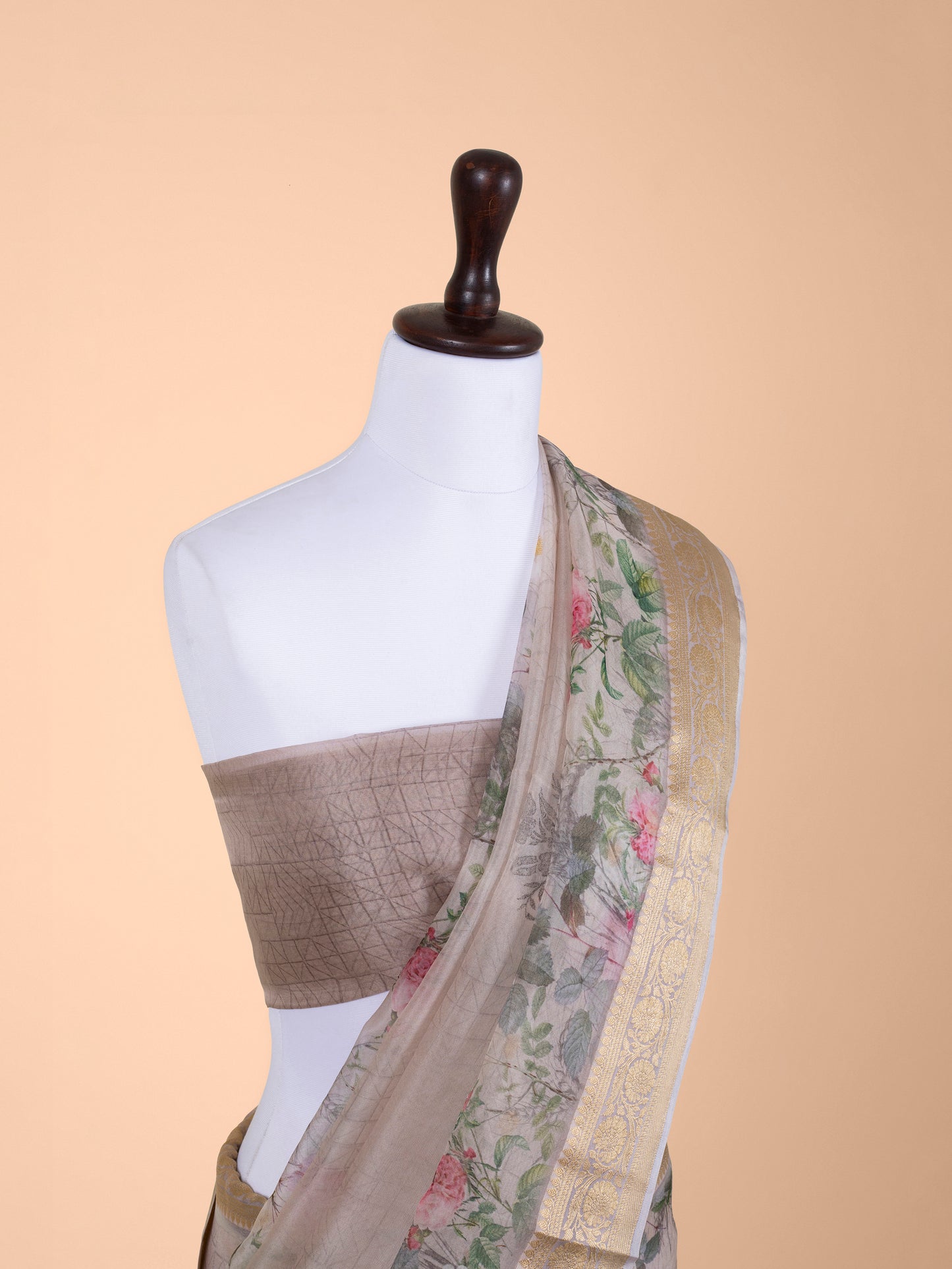 Handwoven Printed Organza Saree