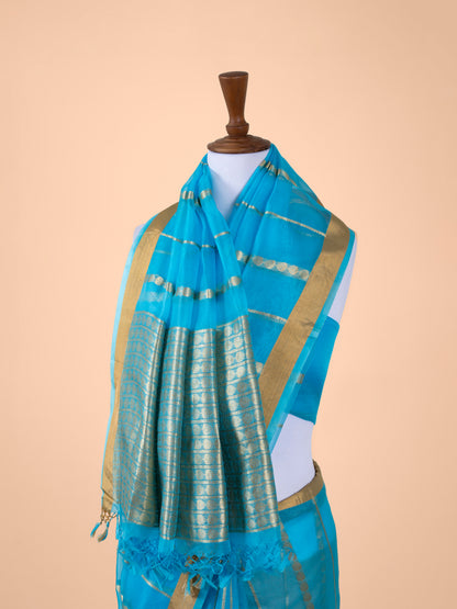 Handwoven Blue Organza Saree