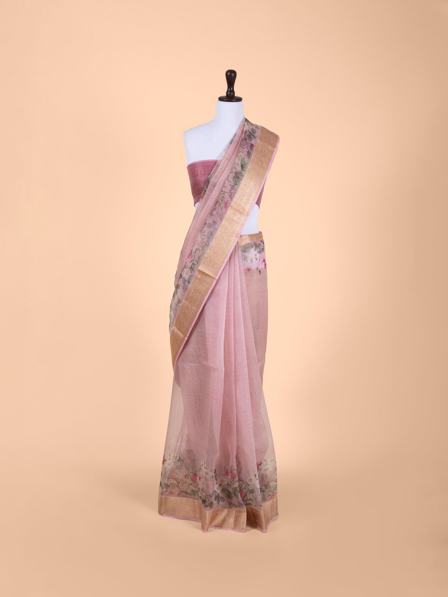 Handwoven Multicolor Organza Saree