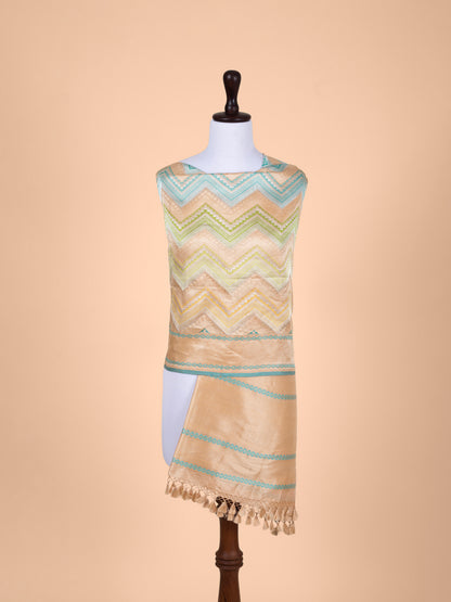 Handwoven Beige Silk Dupatta