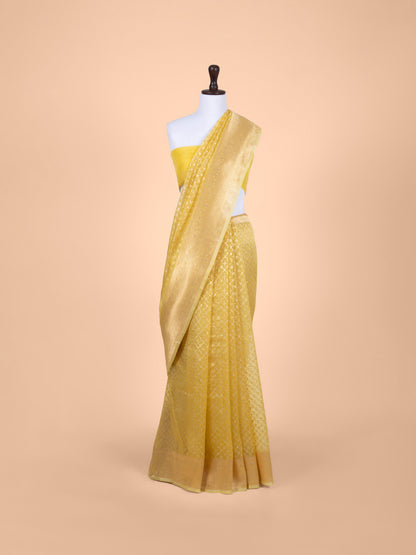 Handwoven Gold Organza  Saree