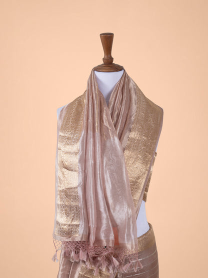 Handwoven Beige Organza Saree