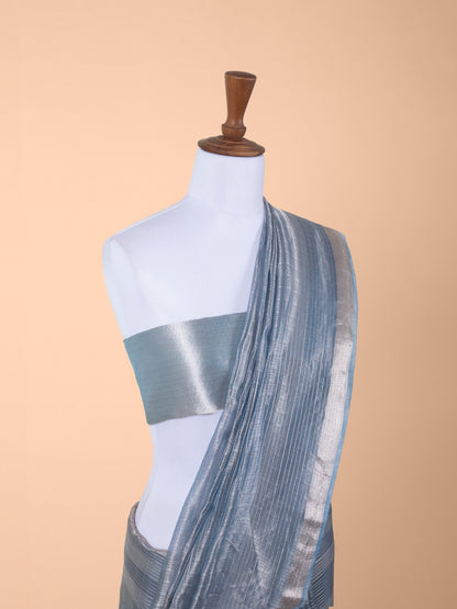 Handwoven Blue Organza Saree