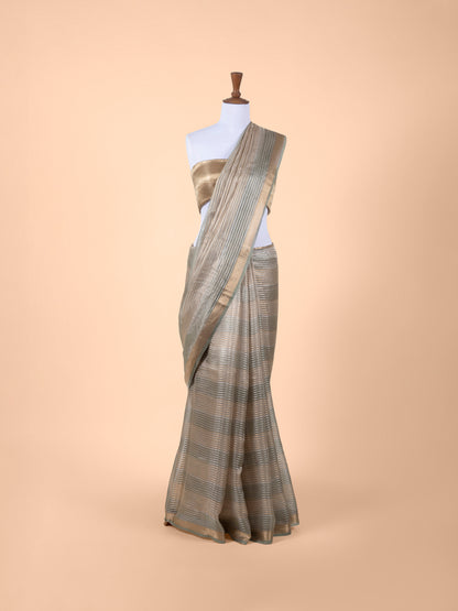 Handwoven Pista Green Organza Saree