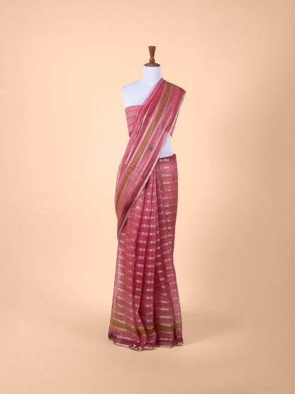 Handwoven Red Tissue Saree