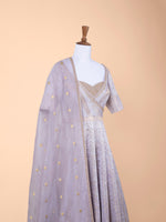 Handwoven Grey Silk Suit Set