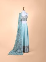 Handwoven Sea Green Silk Lehenga