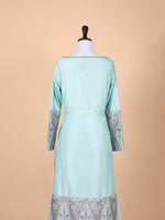 Handwoven Blue Silk Suit Set