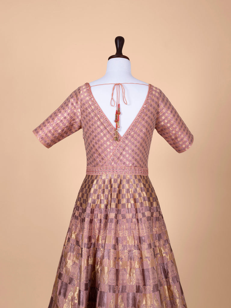 Handwoven Pink Silk Suit
