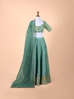 Handwoven Sea Green Silk Lehenga