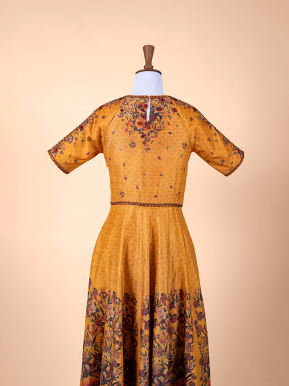 Handwoven Mustard Silk Suit