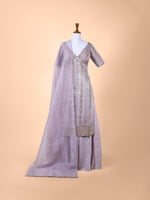 Handwoven Mauve Silk Suit