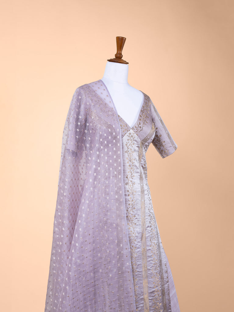 Handwoven Mauve Silk Suit